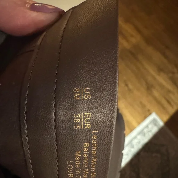 Sam Edelman Plum Suede Lace-Up Boots with Gold Accents - Picture 6 of 6